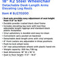 K2 18" Wheelchair with Elevating Leg Rests, Adjustable Seat Height, and Durable Steel Frame
