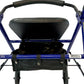ROLL WITH ME Blue Steel Rollator with 6-inch Wheels, Padded Seat & Storage Pouch - Case of 2