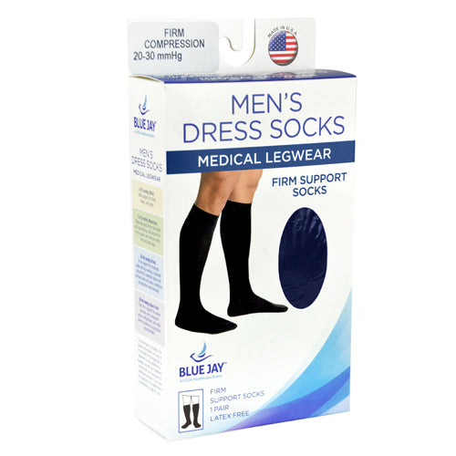 Men's 20-30 mmHg Compression Socks for Varicose Veins - Navy, Medium
