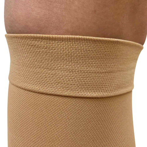 Firm 20-30 mmHg Compression Stockings Large Beige Closed Toe for Varicose Veins & Edema