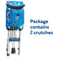 Carex Folding Crutches - Lightweight Aluminum, Adjustable Height, Universal Size Pair