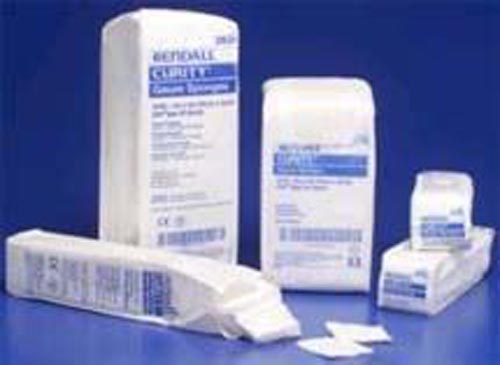 Curity 4x4 Gauze Sponges - 8 Ply Non-Sterile Wound Dressing - Box of 20