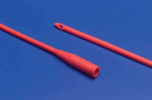 Red Rubber Robinson Catheters, 12 Fr, 16 Inch, Pack of 10 - Smooth Tip Urological Catheter