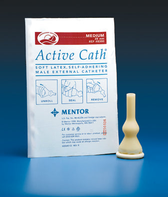 Mentor Active Male External Catheter - Medium 28mm Self-Adhering Latex - Each