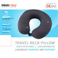 Charcoal Infused Memory Foam Travel Neck Pillow, Odor & Moisture Absorbent Support Cushion