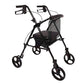 ProBasics Deluxe Aluminum Rollator, Height Adjustable, Padded Seat, 300 lb Capacity, Black