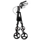 ProBasics Deluxe Aluminum Rollator, Height Adjustable, Padded Seat, 300 lb Capacity, Black