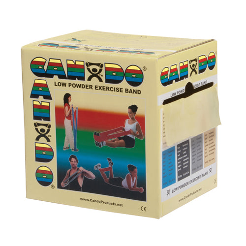 CanDo XX-Light Tan Exercise Band - 50 Yard Dispenser Box - Rehab & Conditioning