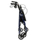Drive Rollator Walker, 4-Wheel, Padded Seat, Pouch, Adjustable Height, Blue