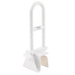 Clamp-On Tub Rail with Adjustable Grip - White Steel Grab Bar for Bathroom Safety