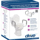3-inch Raised Toilet Seat with Arms for Elongated Toilets - 300 lb Capacity