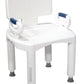 Bath Bench Premium Series with Back and Arms, Tool-Free Adjustable Height, 350 lb Capacity