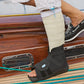 Slimline Cast Boot - Black Square Toe, Extra-Small - Rocker Sole, Adjustable Straps