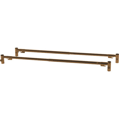 Adjustable Full Length Hospital Bed Rails - Universal Fit, Brown Vein Finish (Pair)