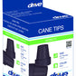Cane Tips 5/8 Inch - Black Rubber Replacement Tips - Pack of 4