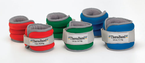Comfort Fit Ankle Wrist Weights Set Red 2 lb - Adjustable, Reflective Exercise Cuffs