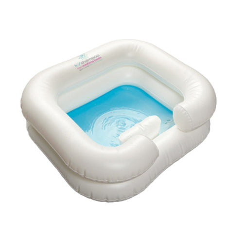 Inflatable Hair Washing Basin for Bedridden - Portable Shampoo Bowl with Drain Hose