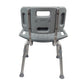 Blue Jay Bathroom Shower Chair with Back, Adjustable Height, 300 lb Capacity - Cs/4