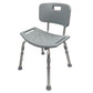 Blue Jay Bathroom Shower Chair with Back, Adjustable Height, 300 lb Capacity - Cs/4