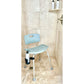 Blue Jay Bathroom Shower Chair with Back, Adjustable Height, 300 lb Capacity - Cs/4