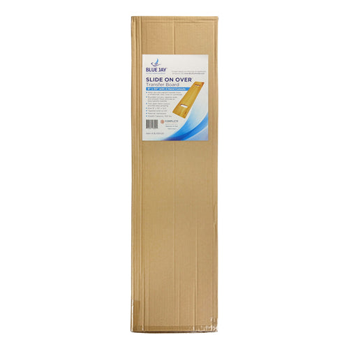600 lb Capacity Transfer Board with Two Hand Cutouts - 10 x 32 Inch Hardwood Slide Board