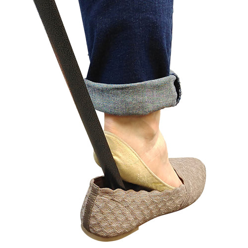 Extra Long 18" Metal Shoehorn - Easy On/Off Shoe Aid for Seniors & Back Pain