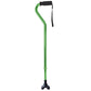 Blue Jay Green Offset Cane with Foam Handle - Adjustable, Lightweight, 300 lbs Capacity