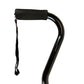 Blue Jay Soft Foam Offset Handle Cane, Black, Adjustable Aluminum Walking Cane with Wrist Strap