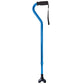 Blue Jay Blue Offset Cane with Comfort Foam Handle, Adjustable Aluminum Walking Stick