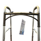 WALK WITH ME Folding Aluminum 2-Button Walker with 5" Wheels - 350 lb Capacity