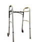 WALK WITH ME Folding Aluminum 2-Button Walker with 5" Wheels - 350 lb Capacity