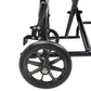 Lightweight 19" Aluminum Transport Wheelchair - Blue Frame, Foldable Back