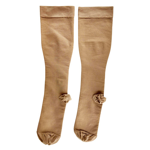Blue Jay 30-40 mmHg Compression Stockings - Below Knee Closed Toe - 2X-Large - Surgical Weight - Beige
