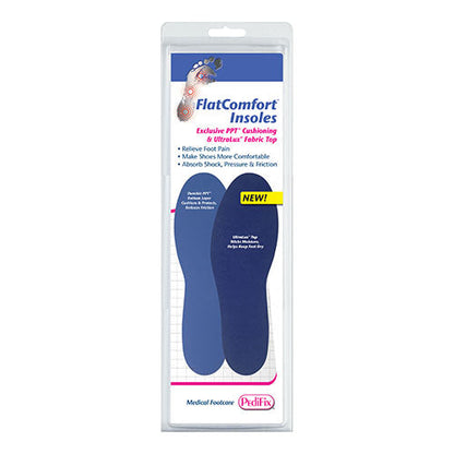 FlatComfort Insoles - Women's Size 7/8 - PPT Shock Absorption - X-Small Pair