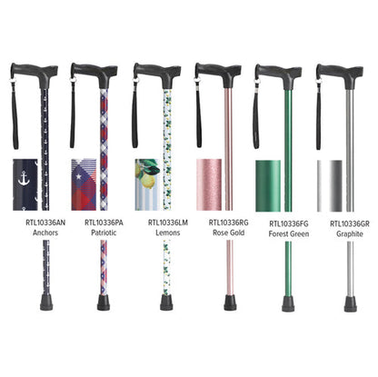 Comfort Grip Aluminum Cane Adjustable 30-39" | 300lb | Forest Green Color