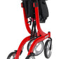 Nitro Euro-Style Rollator Walker, Black, 10" Casters, Foldable, with Storage Bag