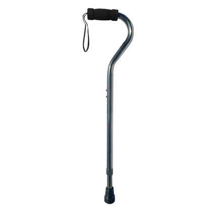 Bariatric Aluminum Cane - 600 lb Capacity, Adjustable, Soft Grip - Slate Gray