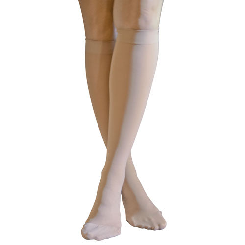 Blue Jay Anti-Embolism Stockings - 15-20 mmHg, Below Knee, Closed Toe, Small - Beige