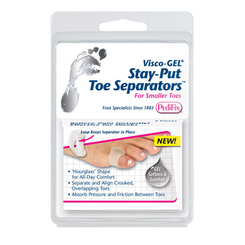 Visco-GEL Stay-Put Toe Separators - Medium - Pk/2 - Align, Soften & Moisturize Toes