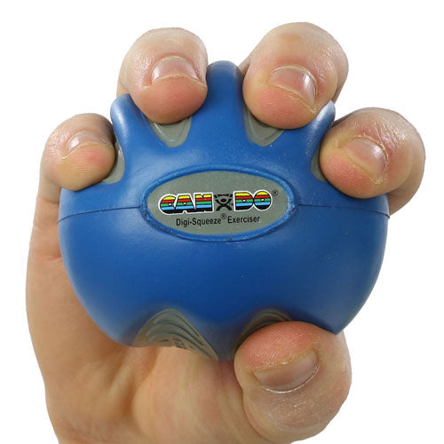 CanDo Digi-Squeeze Hand Exerciser - Medium Firm Blue - Finger & Grip Strength Trainer