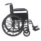 Wheelchair, 18", Fixed Arms, Swing-Away Footrests, 250 lb Capacity