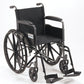 Wheelchair, 18", Fixed Arms, Swing-Away Footrests, 250 lb Capacity