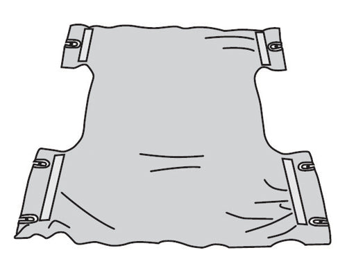 Bariatric Patient Lift Sling - Heavy Duty Canvas - 600 lb Capacity - 40 x 40 Inch