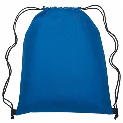 Royal Blue Drawstring Backpack - Water Resistant Non-Woven Polypropylene Bag