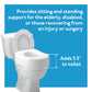 Carex 5 Inch Raised Toilet Seat - Elevated Riser for Standard & Elongated Toilets