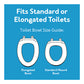 Carex 5 Inch Raised Toilet Seat - Elevated Riser for Standard & Elongated Toilets