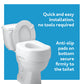 Carex 5 Inch Raised Toilet Seat - Elevated Riser for Standard & Elongated Toilets