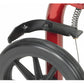 Red Aluminum Rollator Walker with Padded Seat, Adjustable Handles, and Fold-Up Back
