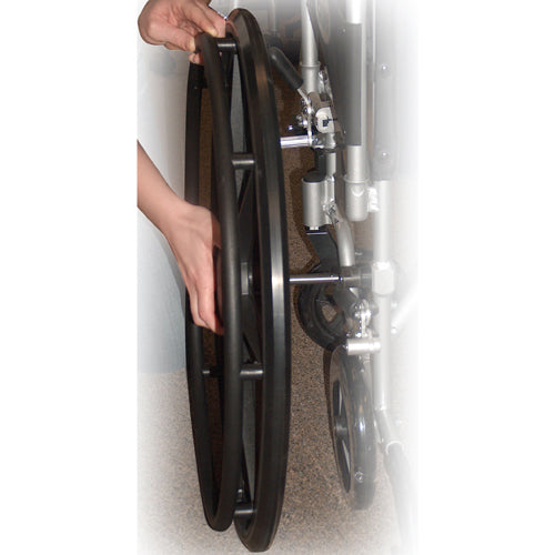 Poly-Fly 2-in-1 Lightweight Wheelchair & Transport Chair, 18" Seat
