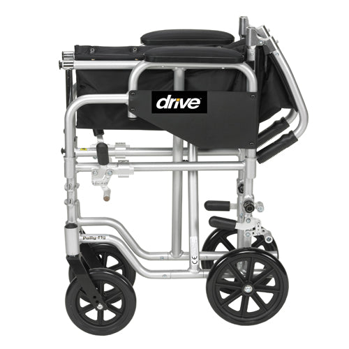Poly-Fly 2-in-1 Lightweight Wheelchair & Transport Chair, 18" Seat
